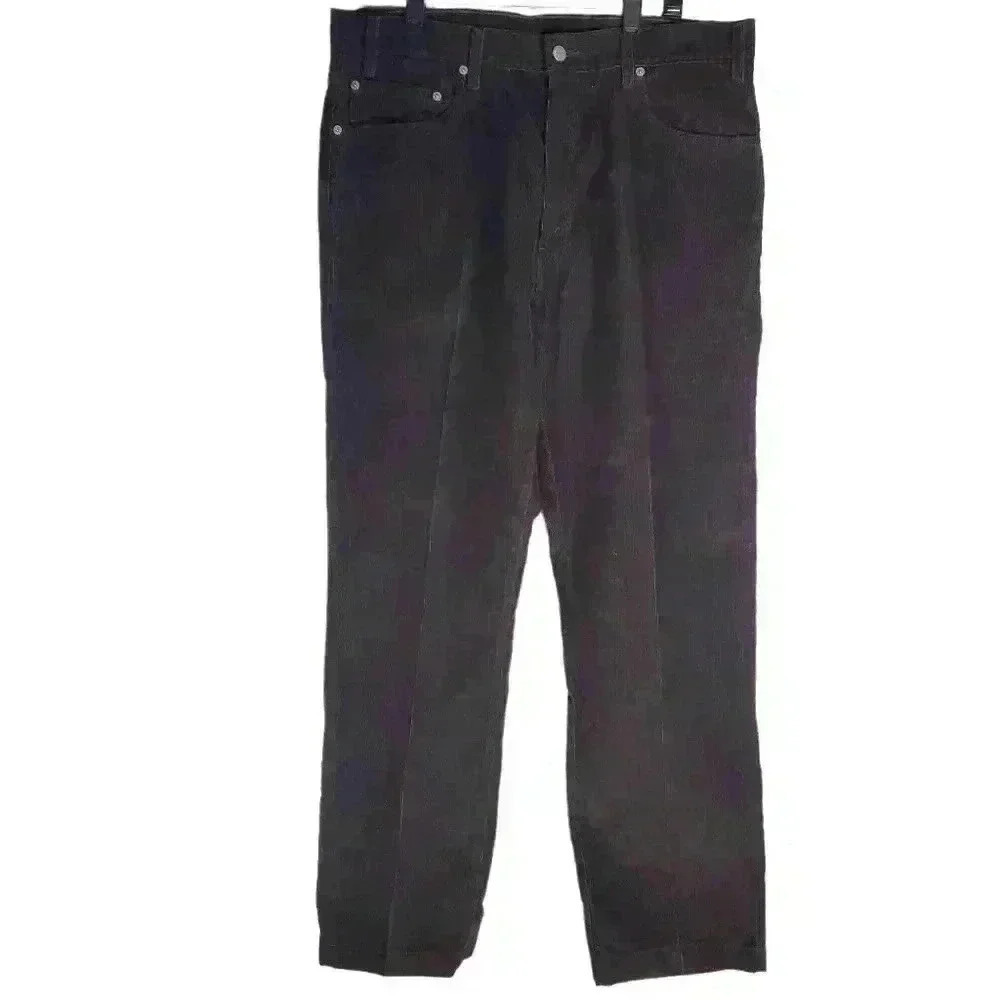 LEVI'S 505 straight fit Dark Brown corduroy pants jeans 36x32 Vintage Tag 90s